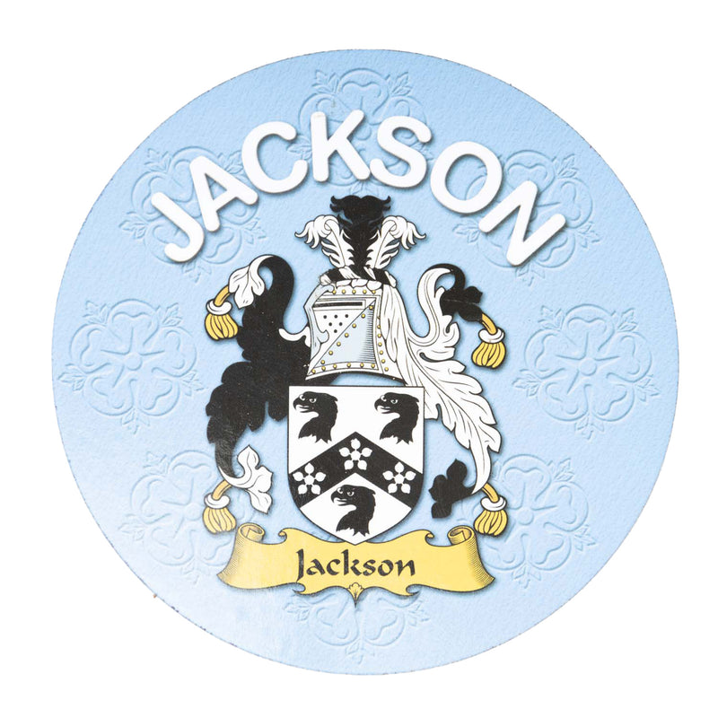 Clan/Family Name Round Cork Coaster Jackson