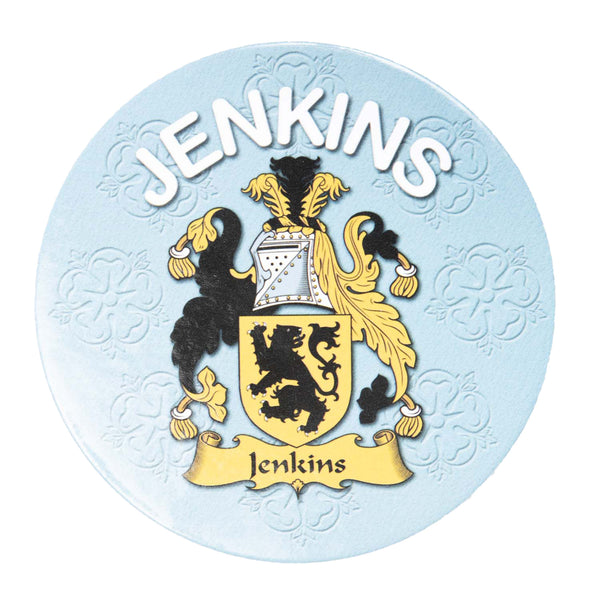 Clan/Family Name Round Cork Coaster Jenkins