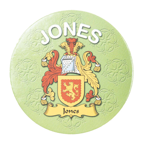 Clan/Family Name Round Cork Coaster Jones E