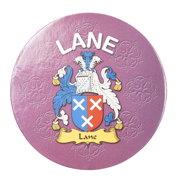 Clan/Family Name Round Cork Coaster Lane