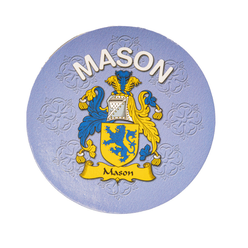 Clan/Family Name Round Cork Coaster Mason