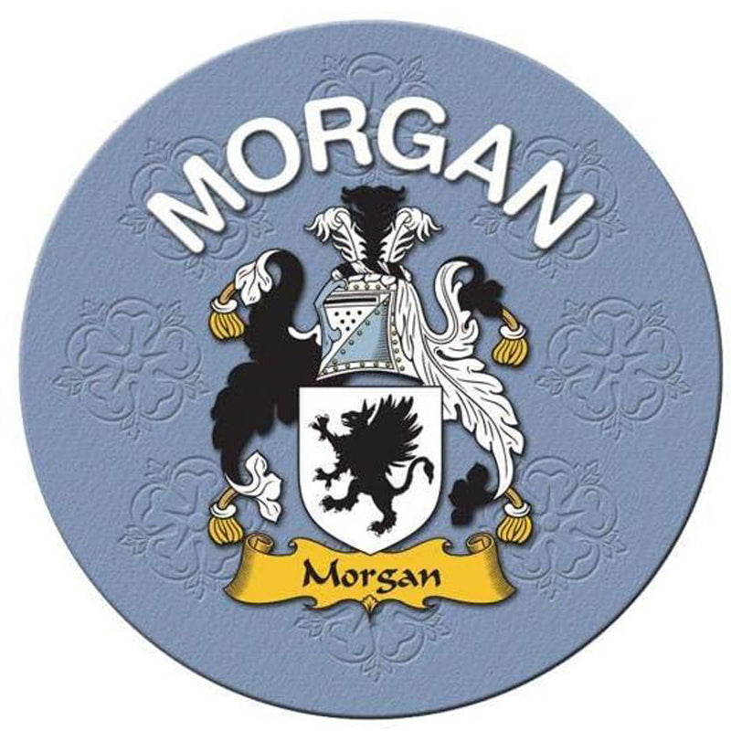 Clan/Family Name Round Cork Coaster Morgan E