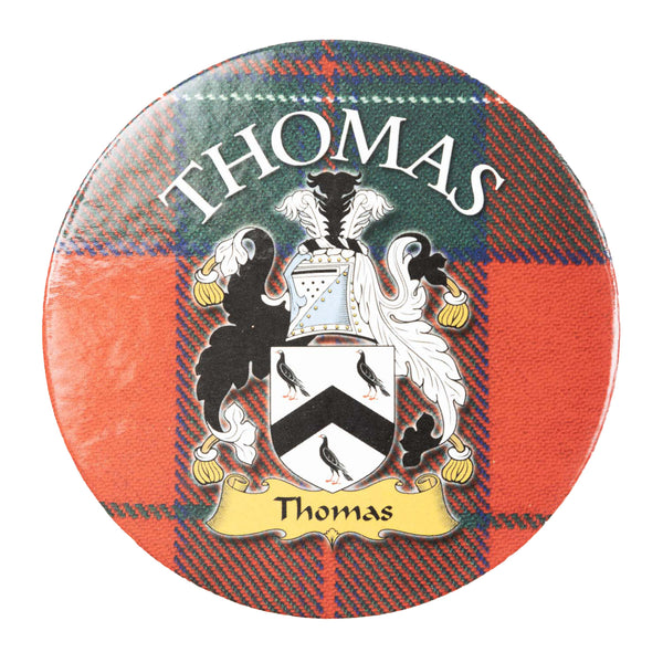 Clan/Family Name Round Cork Coaster Thomas