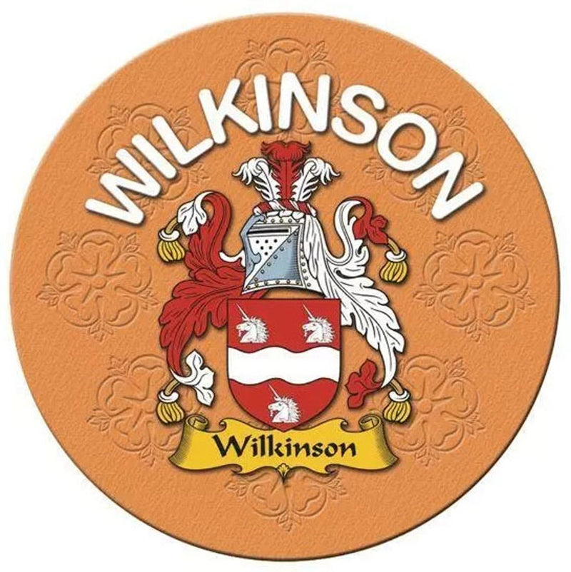 Clan/Family Name Round Cork Coaster Wilkinson