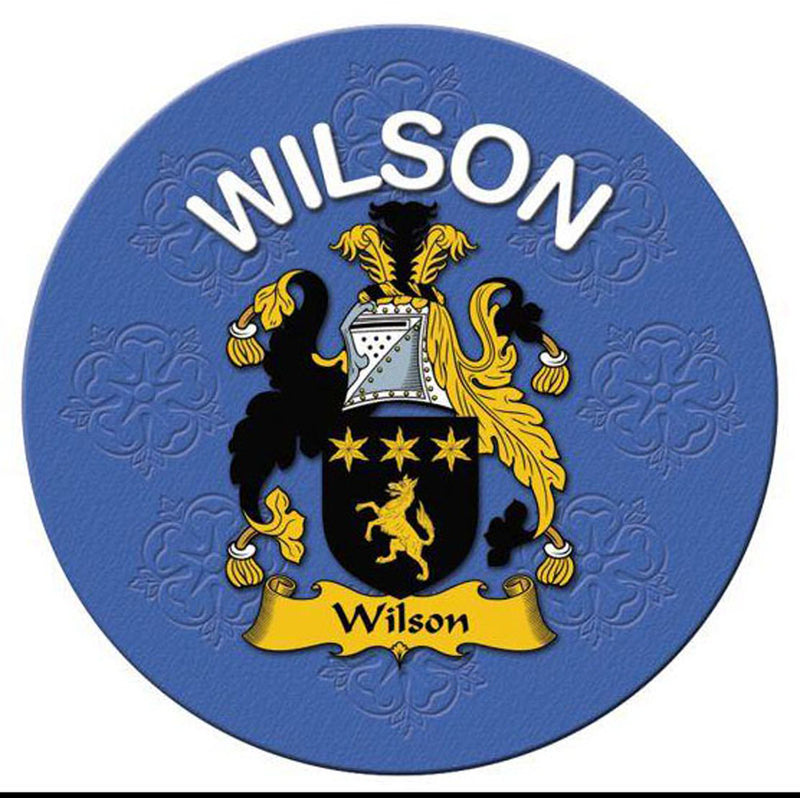 Clan/Family Name Round Cork Coaster Wilson E