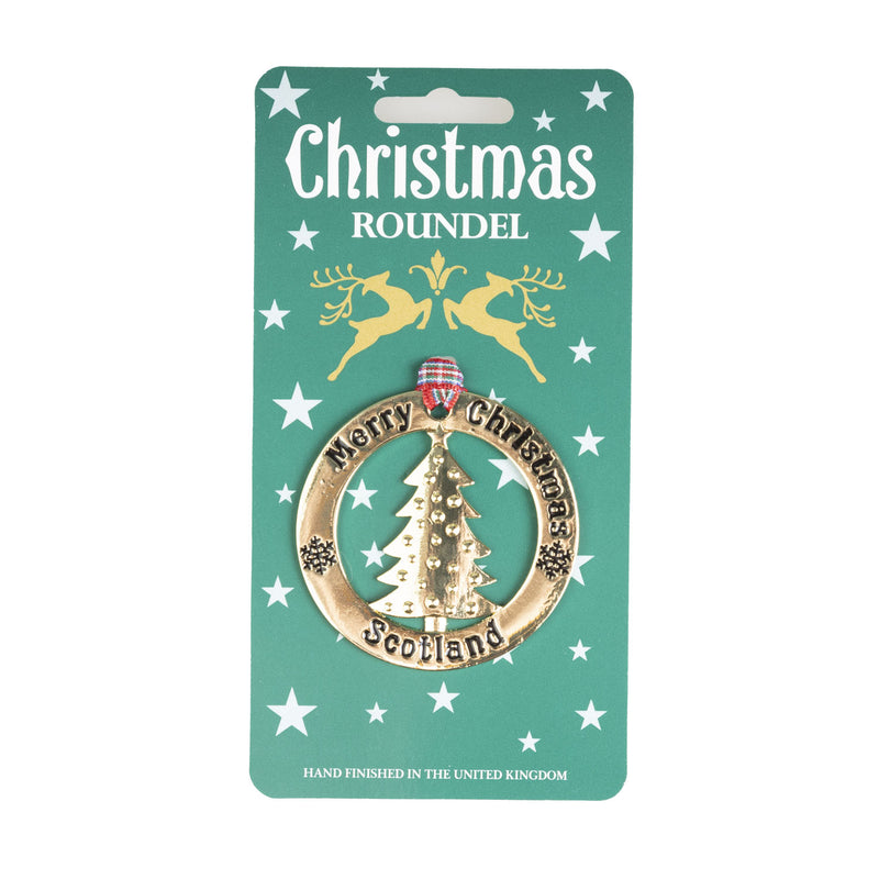 Christmas Roundel Gold Christmas Tree