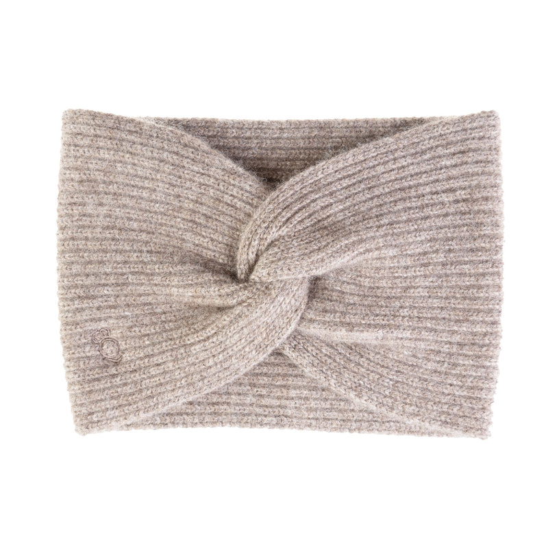 100% Cashmere Ladies Rib Headband Wide St Kilda