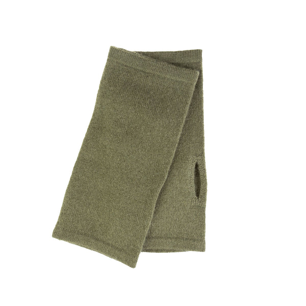 30% Cashmere Ladies Lt Wt Wristlets Olive