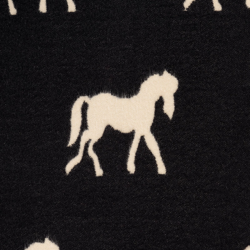 New Horse Super Soft Stole Black/White