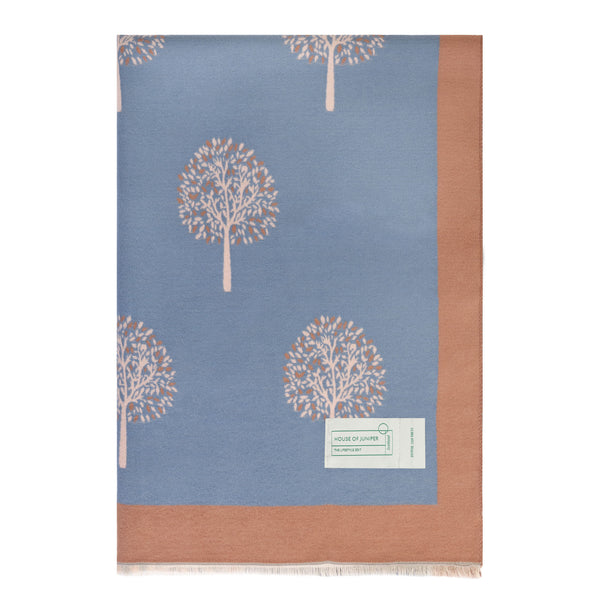 Mini Tree Super Soft Stole Blue