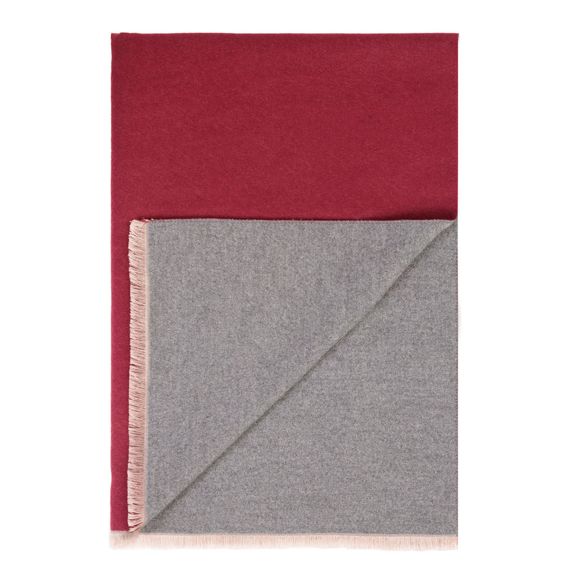 Plain Super Soft Stole Burgundy/Grey