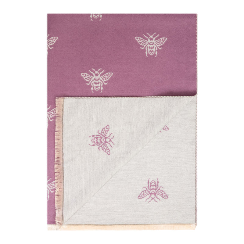 New Bee Super Soft Stole Purple/Light Grey