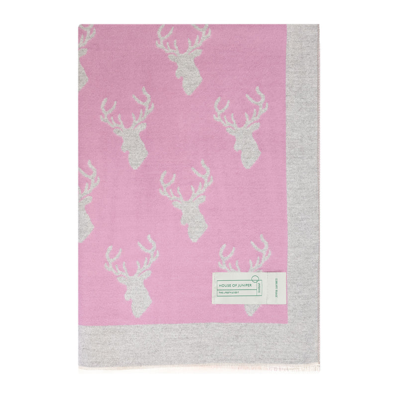 New Stag Super Soft Stole Purple/Light Grey