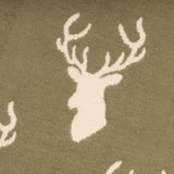 New Stag Super Soft Stole Olive/Cream