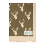 New Stag Super Soft Stole Olive/Cream