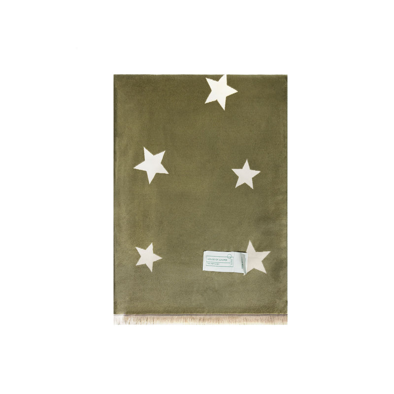 New Star Super Soft Stole Olive/Cream