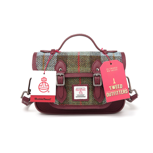 Harris Tweed Edinburgh Satchel Macleod Tartan / Oxblood