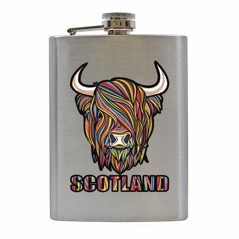 Flask Pastel Highland Cow