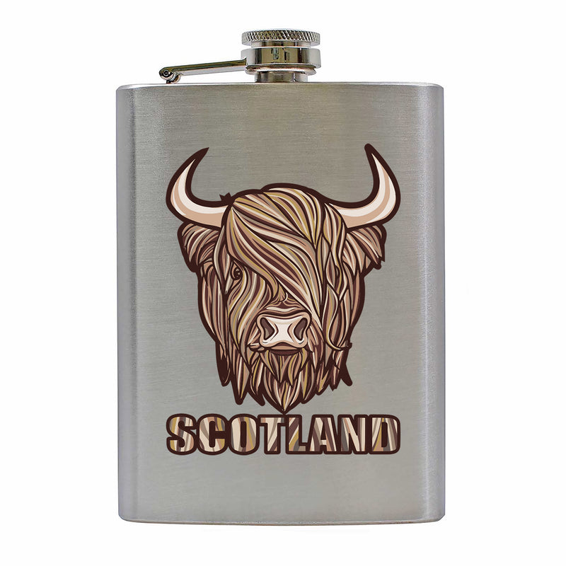 Flask 8 Shades Of Brown Highland Cow