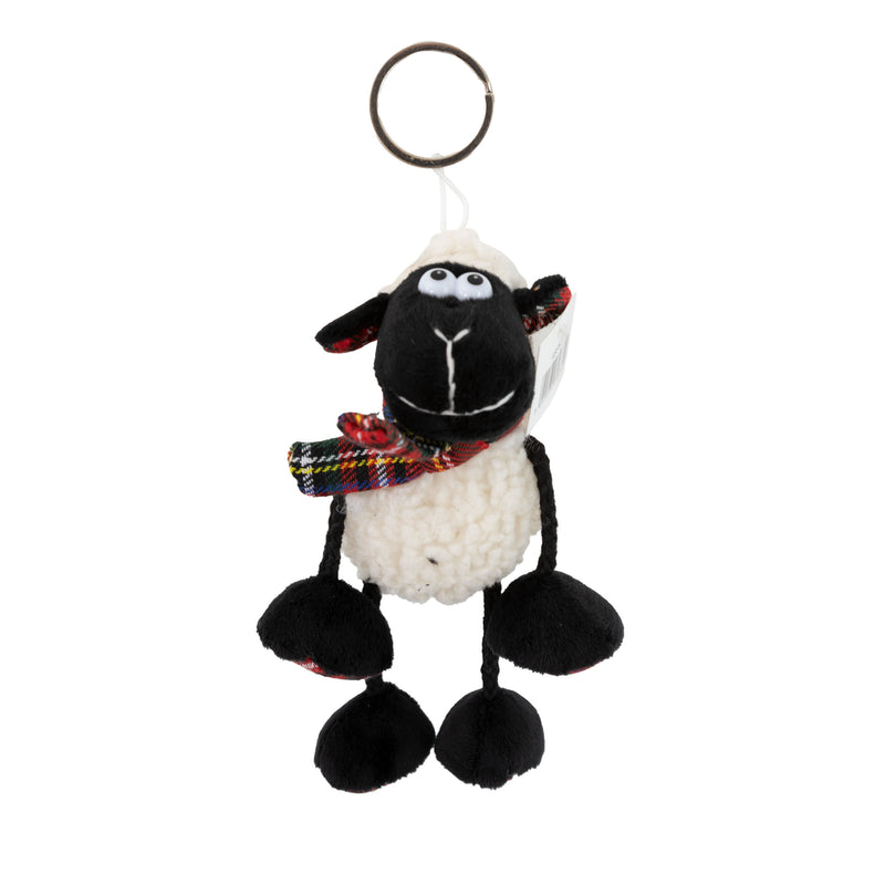 Sheep Keyring W Tartan Scar