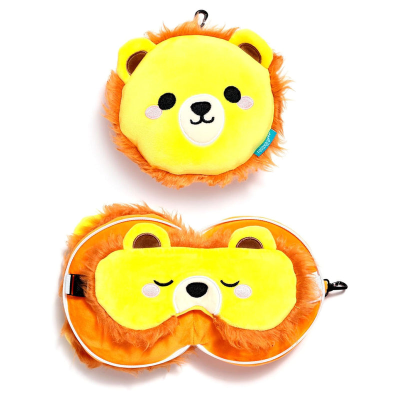 Relaxeazzz Lion Round Plush Travel Pillo