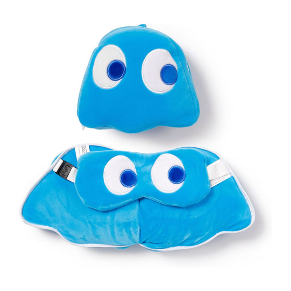 Relaxeazzz Pacman Blue Ghost Pillow/Mask