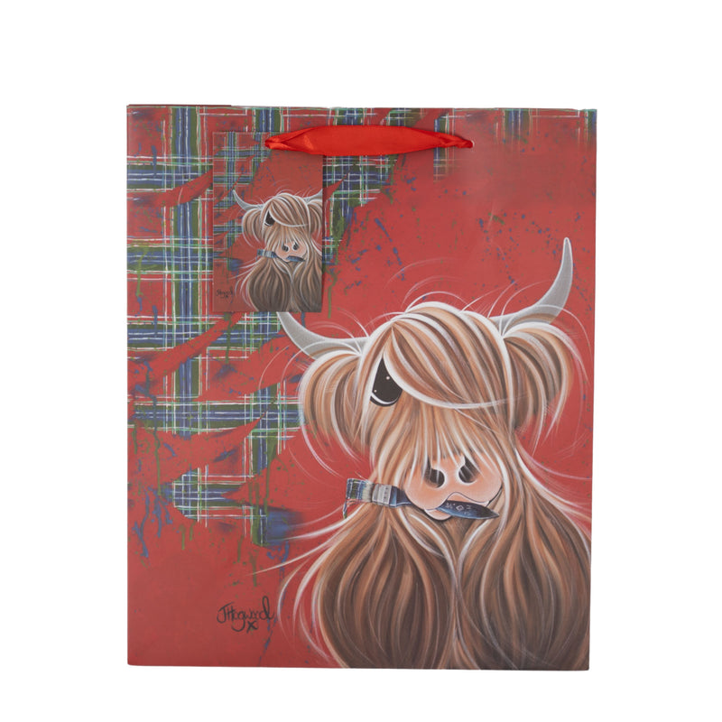 Mcmoo Tartan Paint Paper Gift Bag