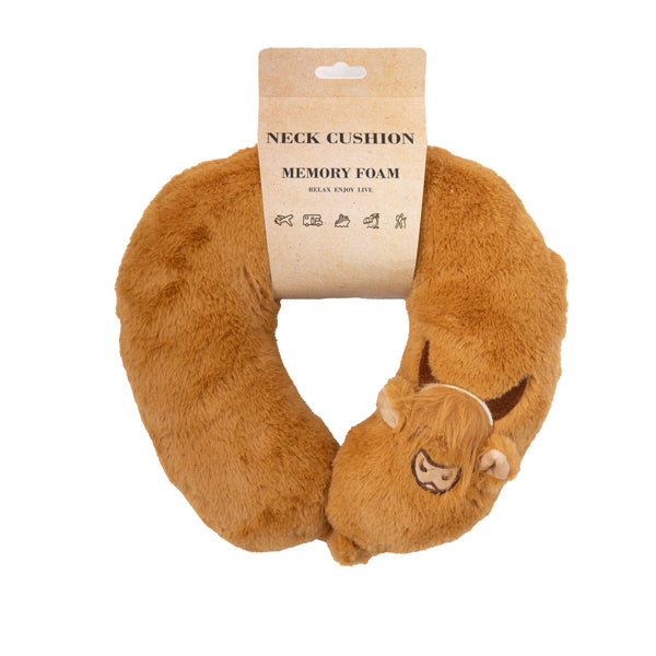 Highland Cow Neck Cushion