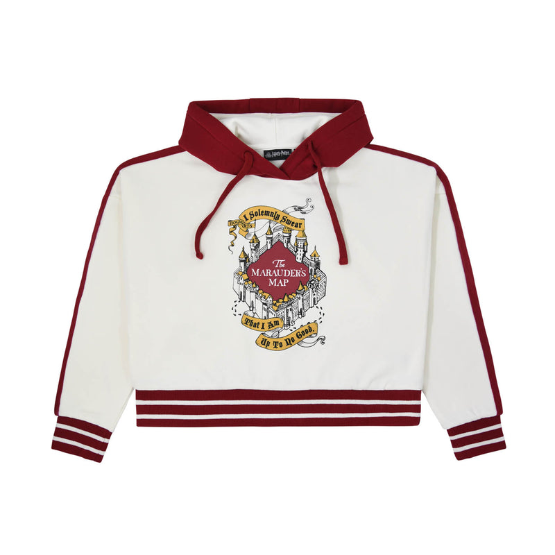 Ladies Marauders Map Crop Hoodie