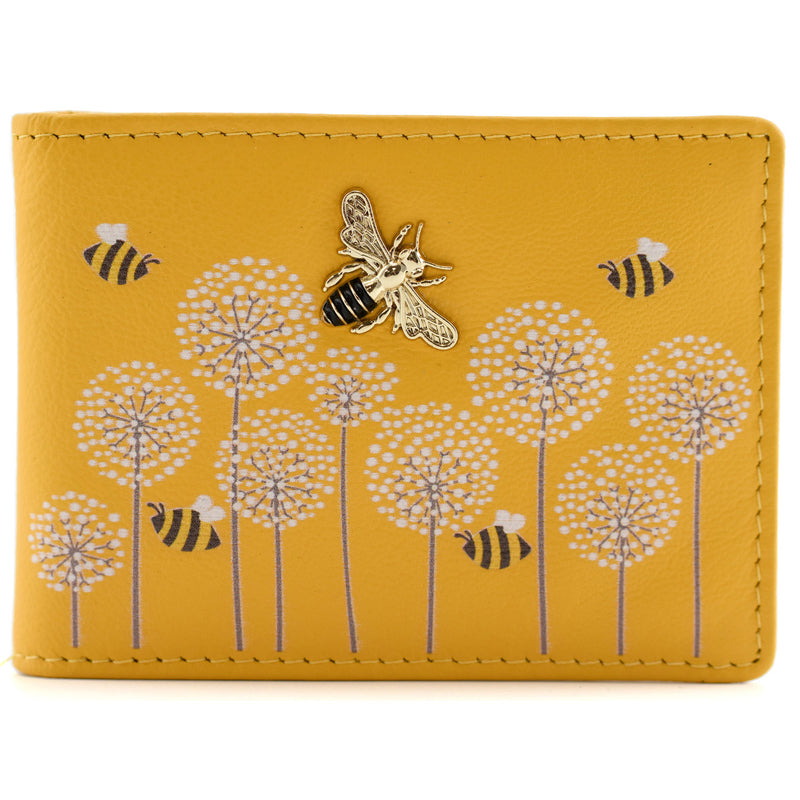 Moonflower Tri Fold Bee Purse Yellow