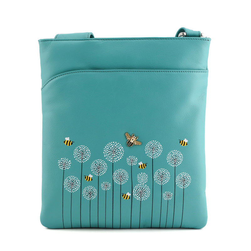 Moonflower Slim Cross Body Bag Turquoise