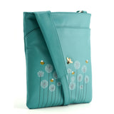 Moonflower Slim Cross Body Bag Turquoise