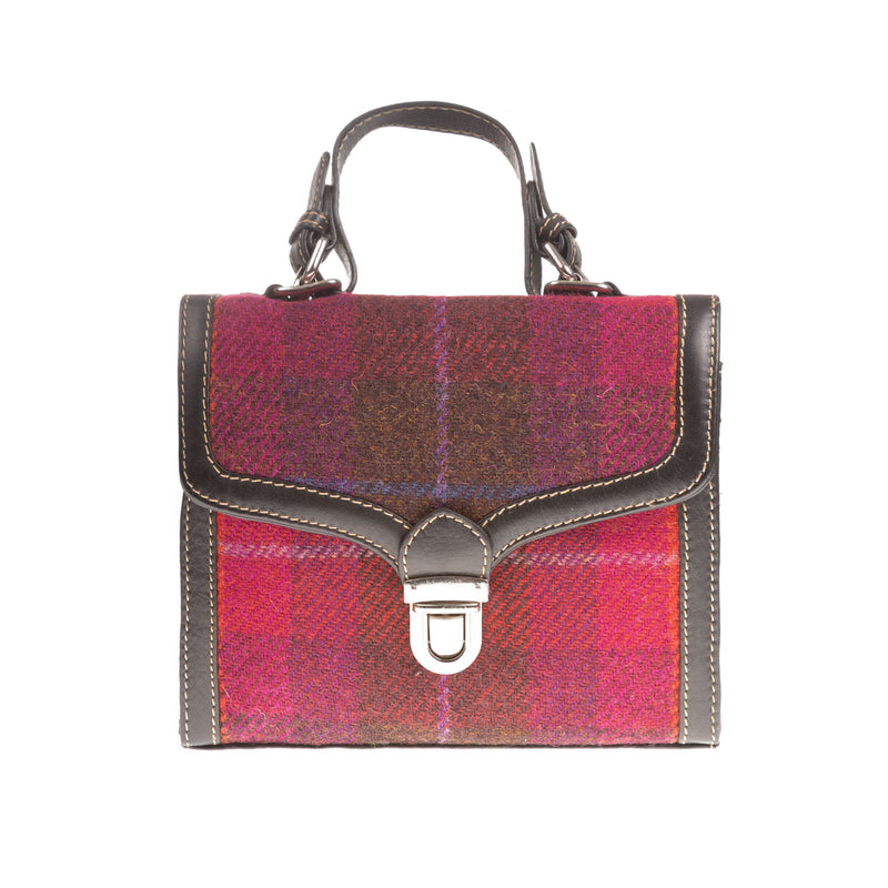 Ht Ladies Handbag Cerise Check / Black