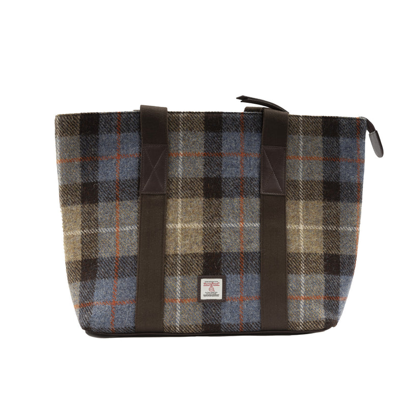 Shopper Bag Blue/Brown Check