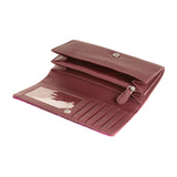 Ladies Envelope Purse Purple Check