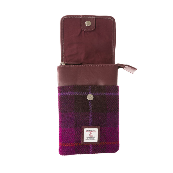 Mini Crossbody Bag Purple Check