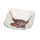 Highland Cow Square Bowl - 16 Cm