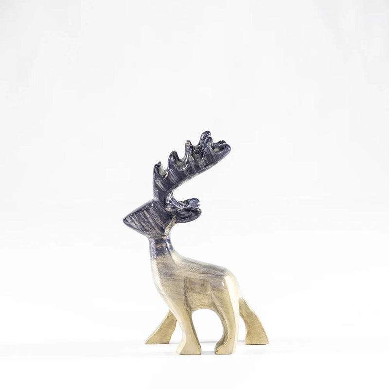 Brushed Silver Stag Large 14 Cm