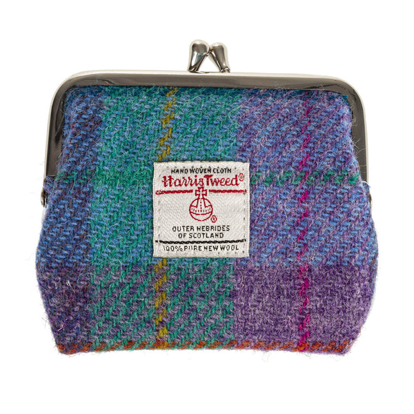 Eigg Coin Purse Green & Purple Check