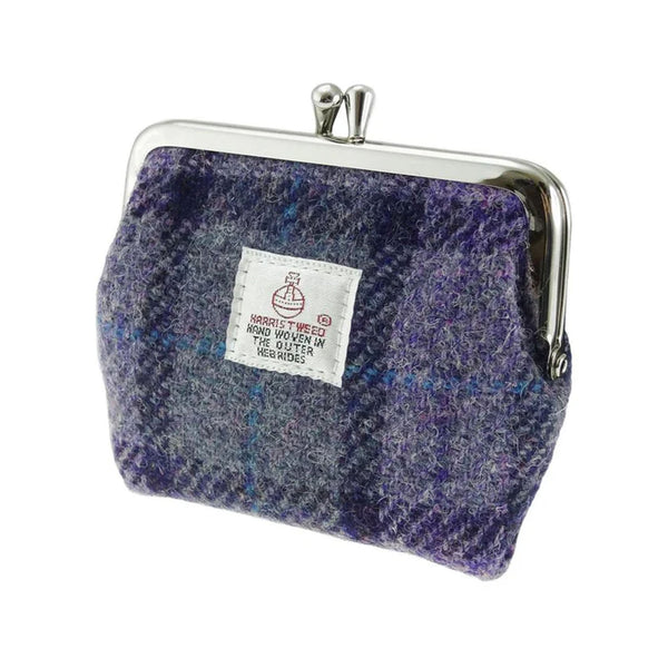 Eigg Coin Purse Bold Purple Check