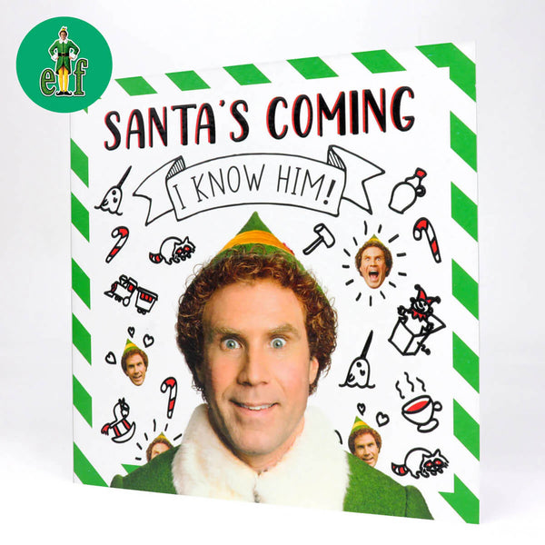 Elf Santa's Coming Card