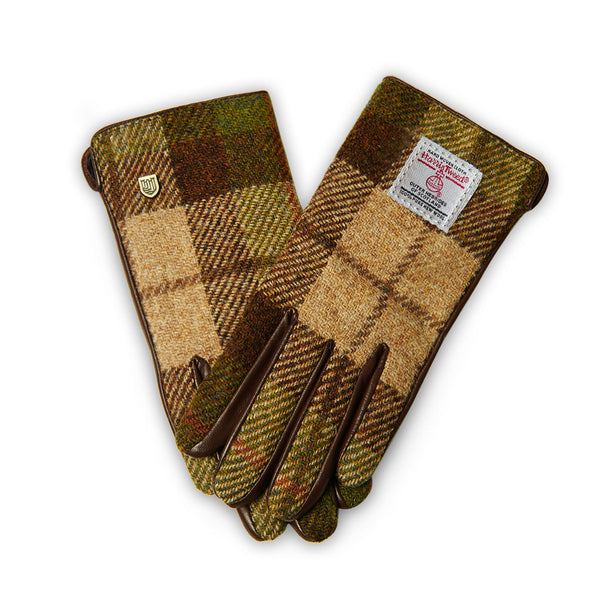 Ladies Harris Tweed Gloves Chestnut