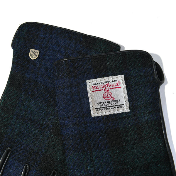 Ladies Harris Tweed Gloves Black Watch