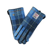 Ladies Harris Tweed Gloves Blue