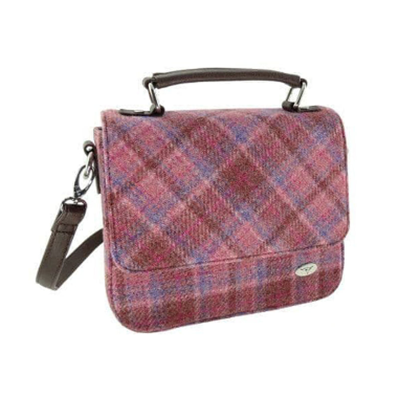 Harris Tweed 'Thurso' Square Bag Pink Check