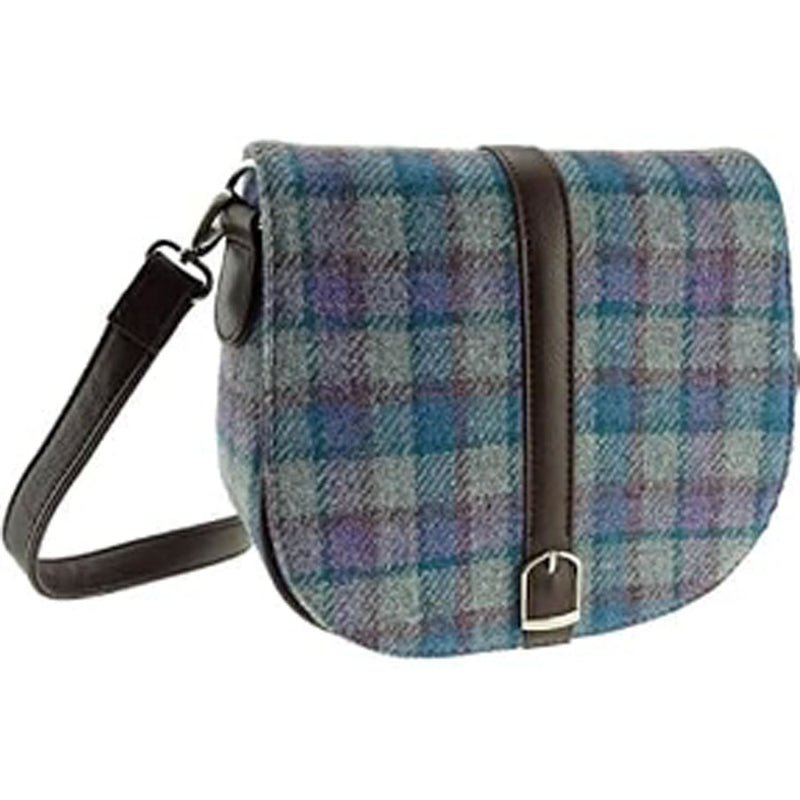 Harris Tweed Ladies Shoulder Bag - Beauly Light Blue Check