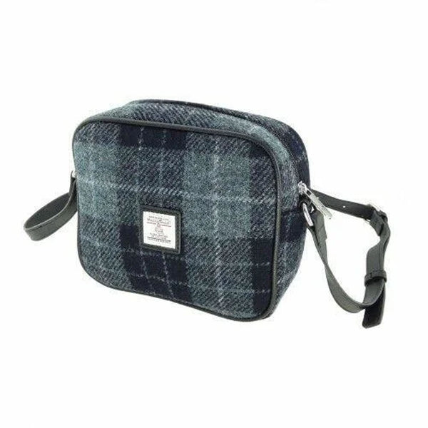 Harris Tweed Almond Mini Bag Grey/Black Tartan