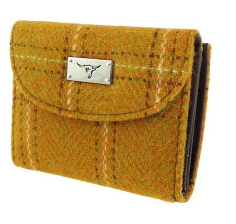 Harris Tweed Wallet - Jura Mustard Overcheck