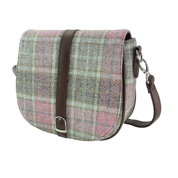 Harris Tweed Ladies Shoulder Bag - Beauly Soft Pink Buchanan