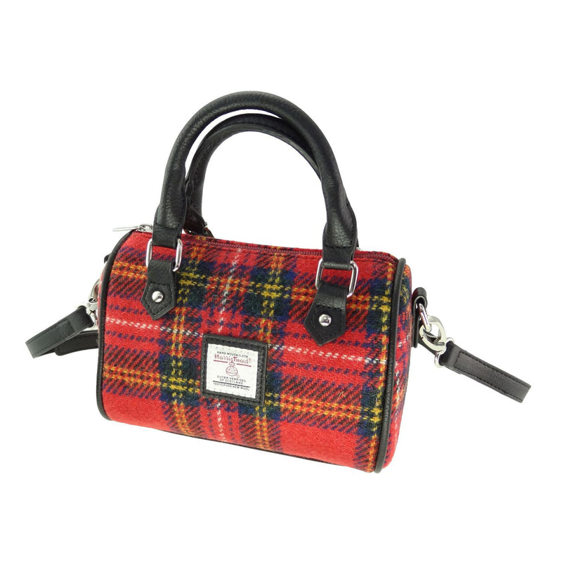 Harris Tweed Kilbride Mini Bowling Bag Royal Stewart Tartan Weaving Mill